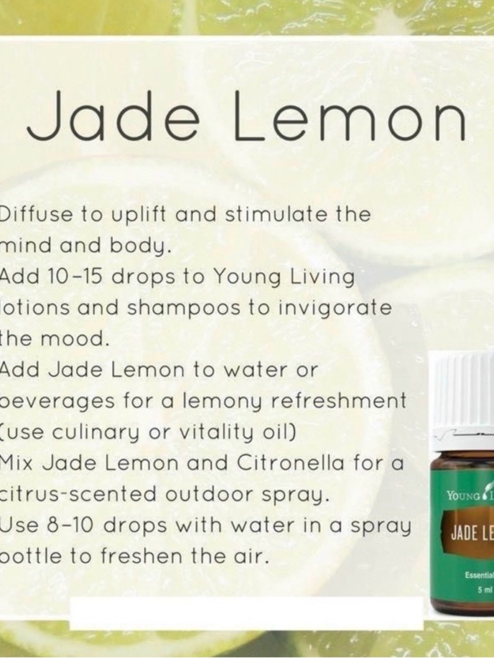 Young Living Jade Lemon Essential Oil - 5mL - Picture 4 of 4